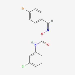 4-bromobenzaldehyde O-{[(3-chlorophenyl)amino]carbonyl}oxime