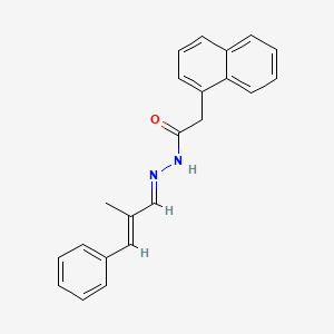 molecular formula C22H20N2O B3868957 N'-(2-methyl-3-phenyl-2-propen-1-ylidene)-2-(1-naphthyl)acetohydrazide 
