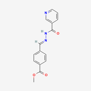 molecular formula C15H13N3O3 B3868981 methyl 4-[2-(3-pyridinylcarbonyl)carbonohydrazonoyl]benzoate CAS No. 292180-71-3