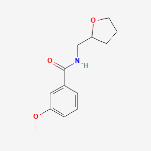 molecular formula C13H17NO3 B3868982 3-methoxy-N-(tetrahydro-2-furanylmethyl)benzamide 