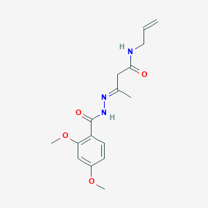 molecular formula C16H21N3O4 B386903 N-allyl-3-[(2,4-dimethoxybenzoyl)hydrazono]butanamide 