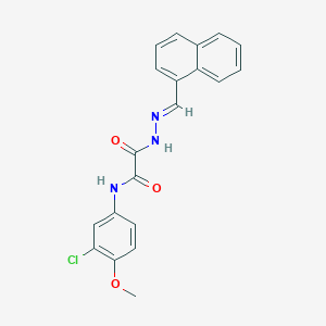 N-(3-chloro-4-methoxyphenyl)-2-[2-(1-naphthylmethylene)hydrazino]-2-oxoacetamide