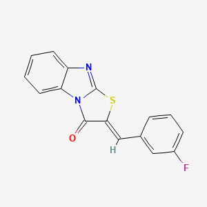 molecular formula C16H9FN2OS B3869040 2-(3-fluorobenzylidene)[1,3]thiazolo[3,2-a]benzimidazol-3(2H)-one 