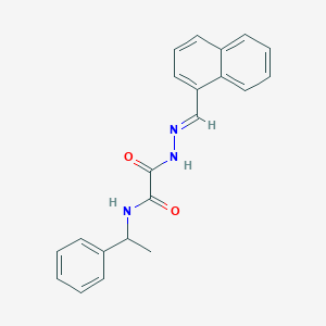 molecular formula C21H19N3O2 B3869048 2-[2-(1-naphthylmethylene)hydrazino]-2-oxo-N-(1-phenylethyl)acetamide 