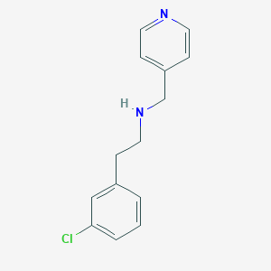 molecular formula C14H15ClN2 B3869091 2-(3-chlorophenyl)-N-(4-pyridinylmethyl)ethanamine 