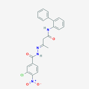 N-[1,1'-biphenyl]-2-yl-3-({3-chloro-4-nitrobenzoyl}hydrazono)butanamide