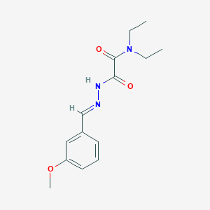 molecular formula C14H19N3O3 B3869120 N,N-diethyl-2-[2-(3-methoxybenzylidene)hydrazino]-2-oxoacetamide 