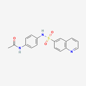 molecular formula C17H15N3O3S B3869126 N-{4-[(6-quinolinylsulfonyl)amino]phenyl}acetamide 