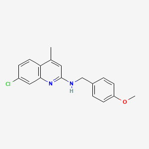 molecular formula C18H17ClN2O B3869128 7-chloro-N-(4-methoxybenzyl)-4-methyl-2-quinolinamine 