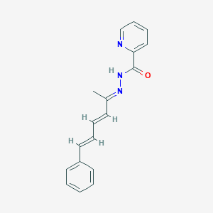 molecular formula C18H17N3O B3869150 N'-(1-methyl-5-phenyl-2,4-pentadien-1-ylidene)-2-pyridinecarbohydrazide 