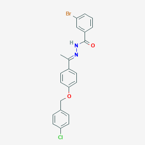 3-bromo-N'-(1-{4-[(4-chlorobenzyl)oxy]phenyl}ethylidene)benzohydrazide