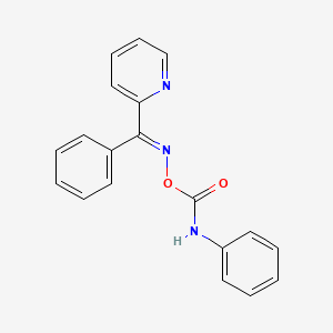 phenyl(2-pyridinyl)methanone O-(anilinocarbonyl)oxime