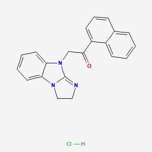 molecular formula C21H18ClN3O B3869173 2-(2,3-dihydro-9H-imidazo[1,2-a]benzimidazol-9-yl)-1-(1-naphthyl)ethanone hydrochloride 