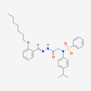 N-(2-{2-[2-(heptyloxy)benzylidene]hydrazino}-2-oxoethyl)-N-(4-isopropylphenyl)benzenesulfonamide