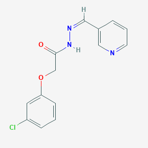 molecular formula C14H12ClN3O2 B3869182 2-(3-chlorophenoxy)-N'-(3-pyridinylmethylene)acetohydrazide 