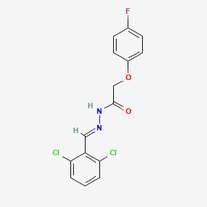 molecular formula C15H11Cl2FN2O2 B3869191 N'-(2,6-dichlorobenzylidene)-2-(4-fluorophenoxy)acetohydrazide 