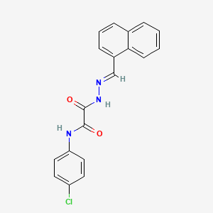 molecular formula C19H14ClN3O2 B3869197 N-(4-chlorophenyl)-2-[2-(1-naphthylmethylene)hydrazino]-2-oxoacetamide 