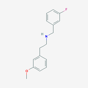 molecular formula C16H18FNO B3869200 (3-fluorobenzyl)[2-(3-methoxyphenyl)ethyl]amine 