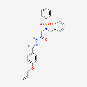 molecular formula C25H25N3O4S B3869205 N-(2-{2-[4-(allyloxy)benzylidene]hydrazino}-2-oxoethyl)-N-benzylbenzenesulfonamide 