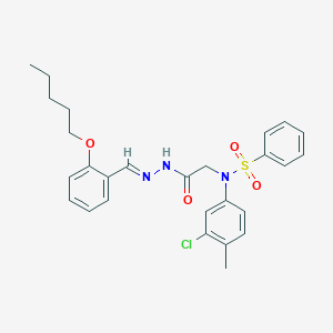 N~1~-(3-chloro-4-methylphenyl)-N~1~-[2-oxo-2-(2-{(E)-1-[2-(pentyloxy)phenyl]methylidene}hydrazino)ethyl]-1-benzenesulfonamide