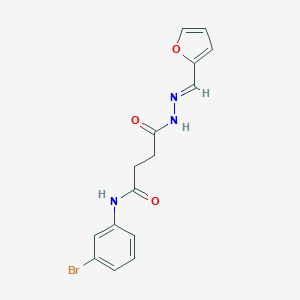 N-(3-bromophenyl)-4-[(2E)-2-(furan-2-ylmethylidene)hydrazinyl]-4-oxobutanamide