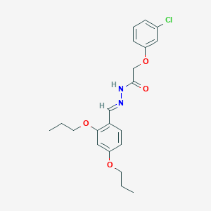 molecular formula C21H25ClN2O4 B386924 2-(3-chlorophenoxy)-N'-(2,4-dipropoxybenzylidene)acetohydrazide 