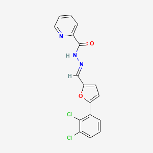 molecular formula C17H11Cl2N3O2 B3869255 N'-{[5-(2,3-dichlorophenyl)-2-furyl]methylene}-2-pyridinecarbohydrazide 