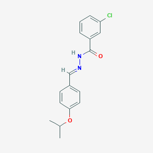 molecular formula C17H17ClN2O2 B386926 3-chloro-N'-(4-isopropoxybenzylidene)benzohydrazide 