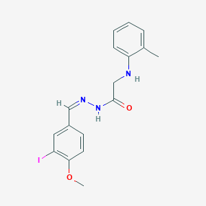 molecular formula C17H18IN3O2 B3869279 N'-(3-iodo-4-methoxybenzylidene)-2-[(2-methylphenyl)amino]acetohydrazide 
