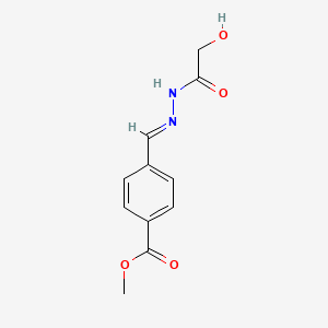 molecular formula C11H12N2O4 B3869298 methyl 4-(2-glycoloylcarbonohydrazonoyl)benzoate 