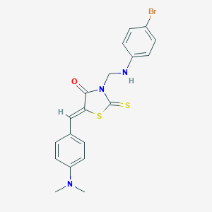 3-[(4-Bromoanilino)methyl]-5-[4-(dimethylamino)benzylidene]-2-thioxo-1,3-thiazolidin-4-one