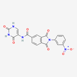 molecular formula C19H11N5O7 B3869301 N-(2,4-dioxo-1,2,3,4-tetrahydro-5-pyrimidinyl)-2-(3-nitrophenyl)-1,3-dioxo-5-isoindolinecarboxamide 