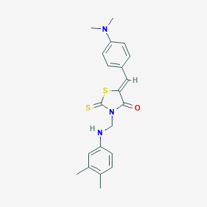 5-[4-(Dimethylamino)benzylidene]-3-[(3,4-dimethylanilino)methyl]-2-thioxo-1,3-thiazolidin-4-one