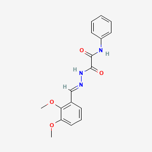 molecular formula C17H17N3O4 B3869337 2-[2-(2,3-dimethoxybenzylidene)hydrazino]-2-oxo-N-phenylacetamide 