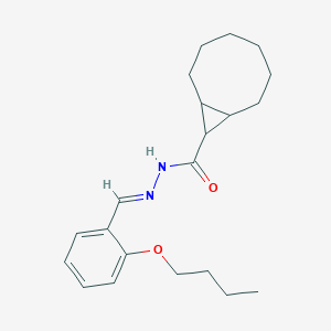 molecular formula C21H30N2O2 B386935 N'-(2-butoxybenzylidene)bicyclo[6.1.0]nonane-9-carbohydrazide 