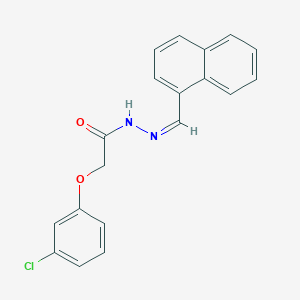 molecular formula C19H15ClN2O2 B3869356 2-(3-chlorophenoxy)-N'-(1-naphthylmethylene)acetohydrazide 