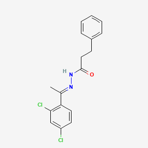 N'-[1-(2,4-dichlorophenyl)ethylidene]-3-phenylpropanohydrazide