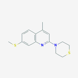 molecular formula C15H18N2S2 B3869401 4-methyl-7-(methylthio)-2-(4-thiomorpholinyl)quinoline 