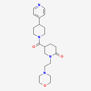 molecular formula C22H32N4O3 B3869419 1-[2-(4-morpholinyl)ethyl]-5-{[4-(4-pyridinyl)-1-piperidinyl]carbonyl}-2-piperidinone 