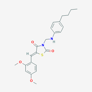 3-[(4-Butylanilino)methyl]-5-(2,4-dimethoxybenzylidene)-1,3-thiazolidine-2,4-dione