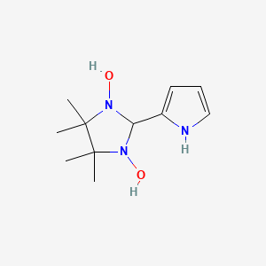 molecular formula C11H19N3O2 B3869429 4,4,5,5-tetramethyl-2-(1H-pyrrol-2-yl)-1,3-imidazolidinediol 