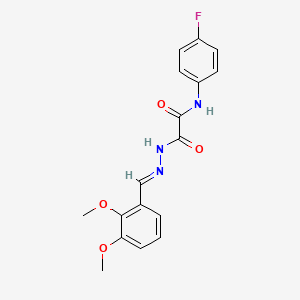 molecular formula C17H16FN3O4 B3869435 2-[2-(2,3-dimethoxybenzylidene)hydrazino]-N-(4-fluorophenyl)-2-oxoacetamide 