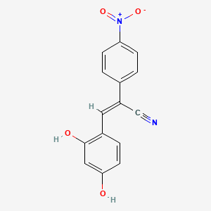 molecular formula C15H10N2O4 B3869444 3-(2,4-dihydroxyphenyl)-2-(4-nitrophenyl)acrylonitrile 