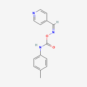 molecular formula C14H13N3O2 B3869450 isonicotinaldehyde O-{[(4-methylphenyl)amino]carbonyl}oxime 