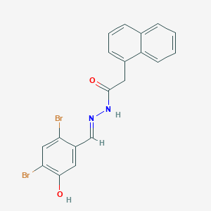 molecular formula C19H14Br2N2O2 B3869454 N'-(2,4-dibromo-5-hydroxybenzylidene)-2-(1-naphthyl)acetohydrazide 