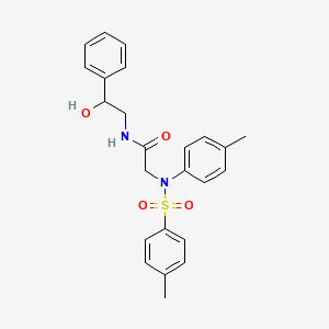 molecular formula C24H26N2O4S B3869462 N~1~-(2-hydroxy-2-phenylethyl)-N~2~-(4-methylphenyl)-N~2~-[(4-methylphenyl)sulfonyl]glycinamide 