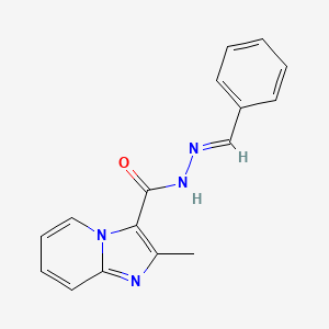 molecular formula C16H14N4O B3869474 N'-benzylidene-2-methylimidazo[1,2-a]pyridine-3-carbohydrazide 