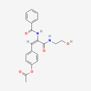 molecular formula C20H20N2O5 B3869522 4-{2-(benzoylamino)-3-[(2-hydroxyethyl)amino]-3-oxo-1-propen-1-yl}phenyl acetate 