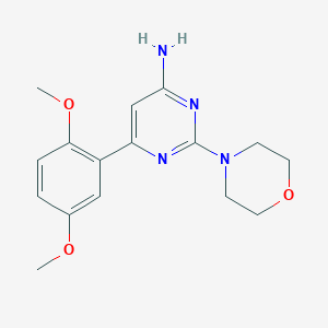 molecular formula C16H20N4O3 B3869533 6-(2,5-dimethoxyphenyl)-2-morpholin-4-ylpyrimidin-4-amine 