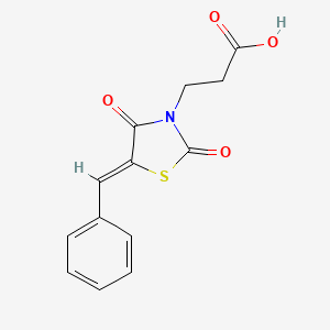 molecular formula C13H11NO4S B3869555 3-(5-benzylidene-2,4-dioxo-1,3-thiazolidin-3-yl)propanoic acid 